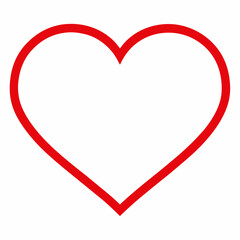 red heart isolated on white