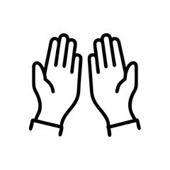 Obraz premium prayer hands outline on transparent background 