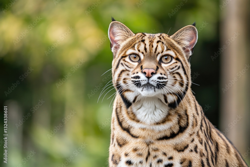 Aufkleber captivating close-up of majestic wild cat capturing intricate patterns of its fur and intensity of i