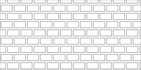 Empty brick wall vector brickwork construction vintage architecture block row black line room, masonry, rough kitchen and bathroom texture background.	

