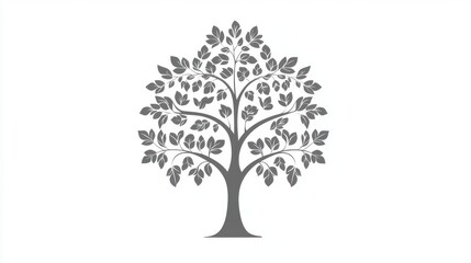 Simple Gray Tree Graphic Design