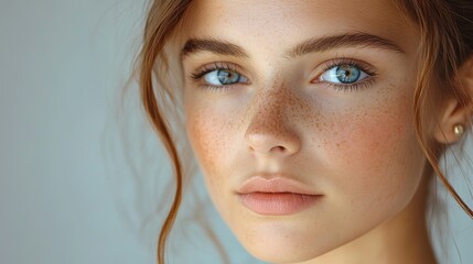 Woman's ear, gold earring close-up. Ear health maintenance & optimal hearing abilities significance.