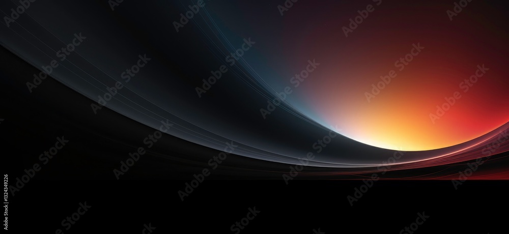 Poster abstract background design with gradient colors and flowing lines