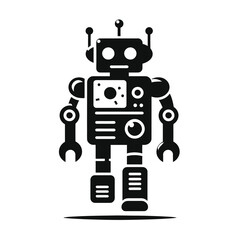 Vintage Robot Design: Retro Futuristic Illustration
