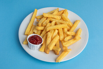 A Plate of Fries and Sauce