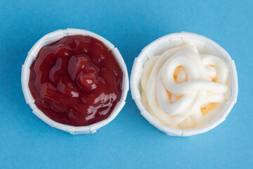 Sauce in paper container