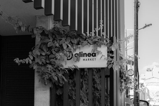 Limassol, Cyprus- December 20, 2024: Alinea Market Agora Square hotel entrance exterior sign