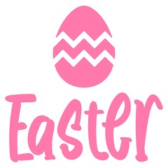 Easter typography clip art design on plain white transparent isolated background for card, shirt, hoodie, sweatshirt, apparel, tag, mug, icon, poster or badge