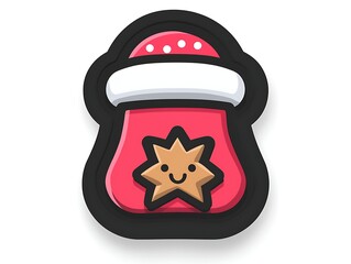 Festive Star Cookie Jar Icon.