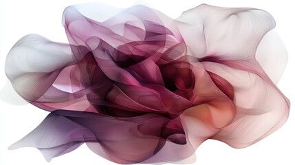 Obraz premium Abstract swirling flower-like shape against a white background