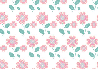 Pink Hmong Ethnic Pattern abstract