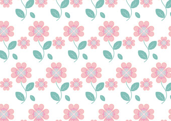 Pink Hmong Ethnic Pattern abstract