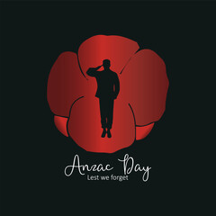 Anzac Day vector background illustration. it is suitable for card, banner, or poster