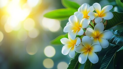 Elegant White and Yellow Frangipani Bouquet
