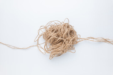 A tangle rope that the both ends is at the opposite side, confusion caused by differing opinions
