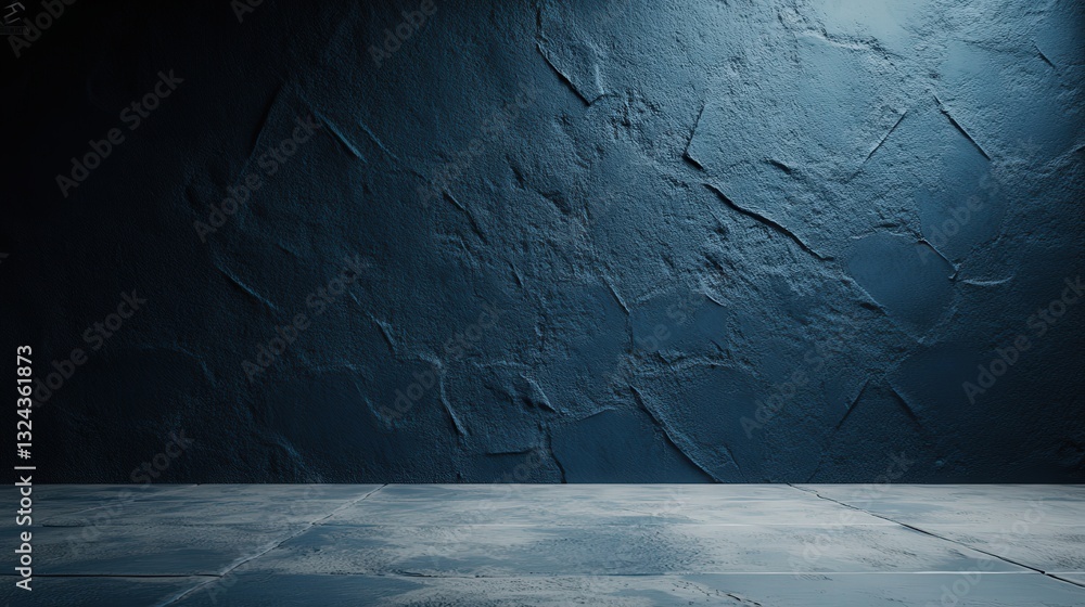 Aufkleber a textured dark wall with a subtle light source, creating an atmospheric and moody environment.