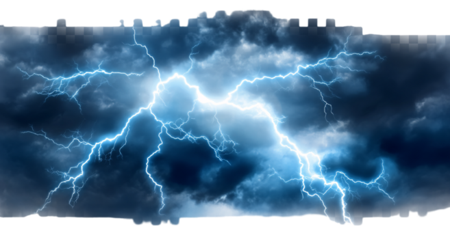 Lightning effect, light blue color, white background, png transparent