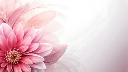 Fototapeta premium pink flower-Corner Composition background