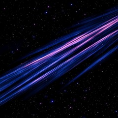 Obraz premium Cosmic Light Streaks Across Night Sky.