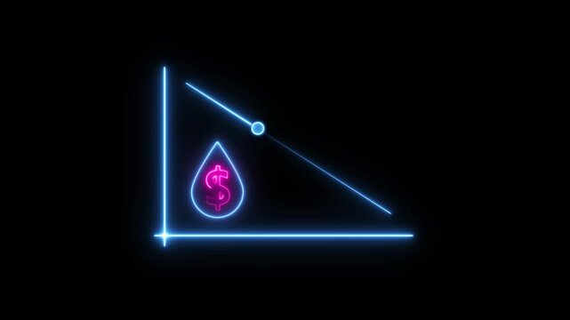 neon light fuel price decrease graph chart animated. 
petrol price decrease chart 