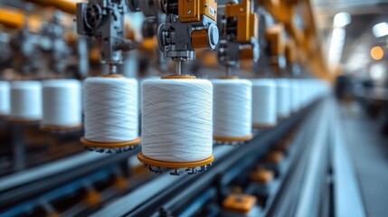 Automated textile thread winding factory production line