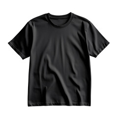 Professional Black T-Shirt on Light Background isolated on white or transparent background, png