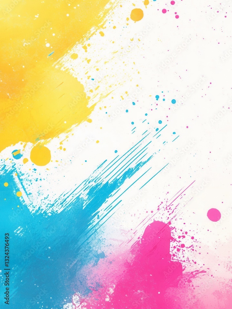 Aufkleber Colorful splashes create a playful and cheerful background perfect for joyful events and creative projects