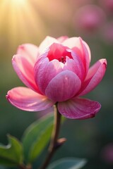 Soft pink petals unfurl in gentle morning light, blossoms, blossums
