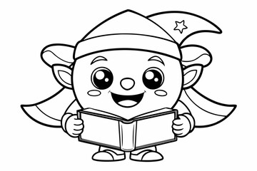 Coloring book black vector