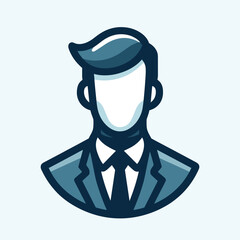 Obraz premium Faceless Businessman Avatar in Flat Illustration Style