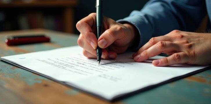 estudio de manos, mano escribiendo, bol?grafo en movimiento, movimiento, detallismo, papel