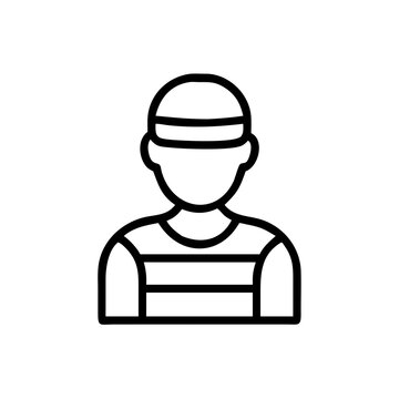 black line art swimmer wearing cap clip art preview