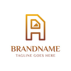 Letter A Luxury Diamond Logo, for luxury brands, high end jewelry companies, or premium services