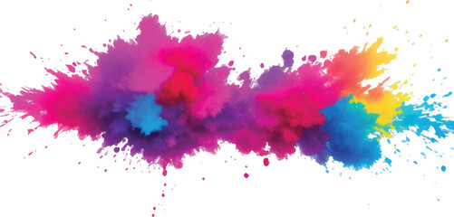Vibrant Watercolor Splash and Brush Strokes, Imbuing the Canvas with Colorful and Bold Stains, Splashes, and Streaks, All Set Against a Clean White Background for a Contemporary and Artistic Flair.
