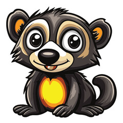 Obraz premium Binturong vector illustration