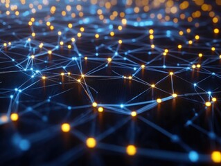 Interconnected Network of Glowing Points