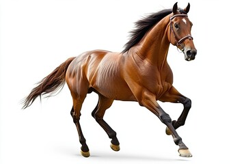 Obraz premium Transparent background shot of a horse in close-up