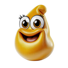 Cheerful yellow smiley face icon with bright colorful features representing happiness and positivity in design isolated on a white background.