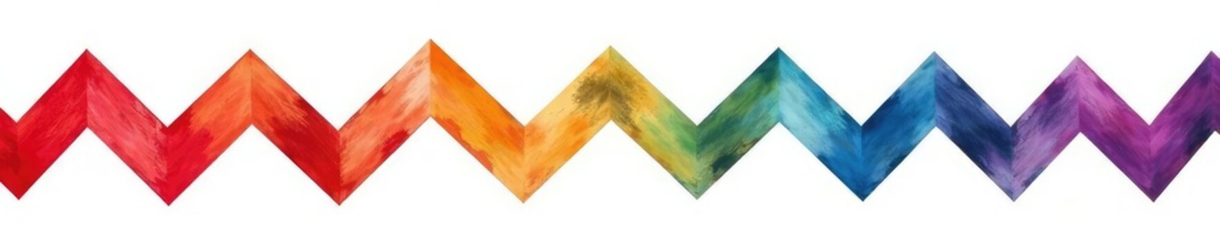 Zickzack Muster in verschiedenen Farben auf wei?em Hintergrund, Abstrakt, Zickzack