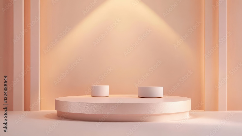 Poster 61. podium display for product mockup background 3d. modern 3d podium display with sleek surfaces an