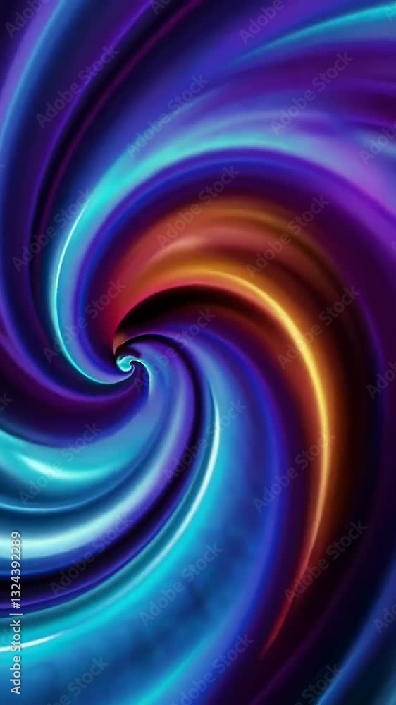 Poster mesmerizing colorful swirl transition with vibrant gradient waves