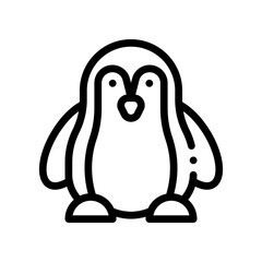 penguin line icon