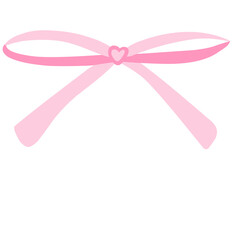pink ribbon with bow