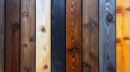 Fototapeta premium Closeup of weathered wooden planks painted in vivid colors interior space textured surface rustic atmosphere