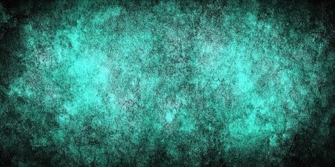 blank green texture surface background with dark corners. green grainy cement wall background with space for text