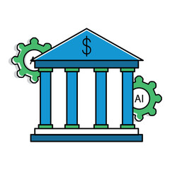 Commercial Ai Bank Finance Currency Vector Icon Design