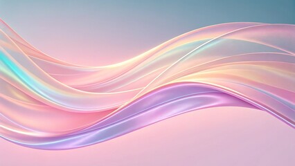 Colorful Iridescent Wave with Gentle Gradient Background
