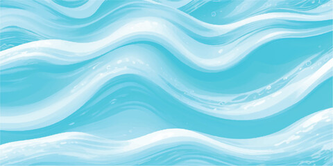 Fototapeta premium Soft and Serene Watercolor Ocean Wave Background in Subtle Blue and Green Hues, Perfect for Use in Abstract Graphic Design, Water-Themed Projects, and Peaceful Artworks. 