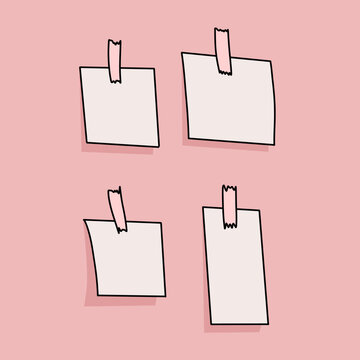 Stylized Sticky Notes Organization Illustration