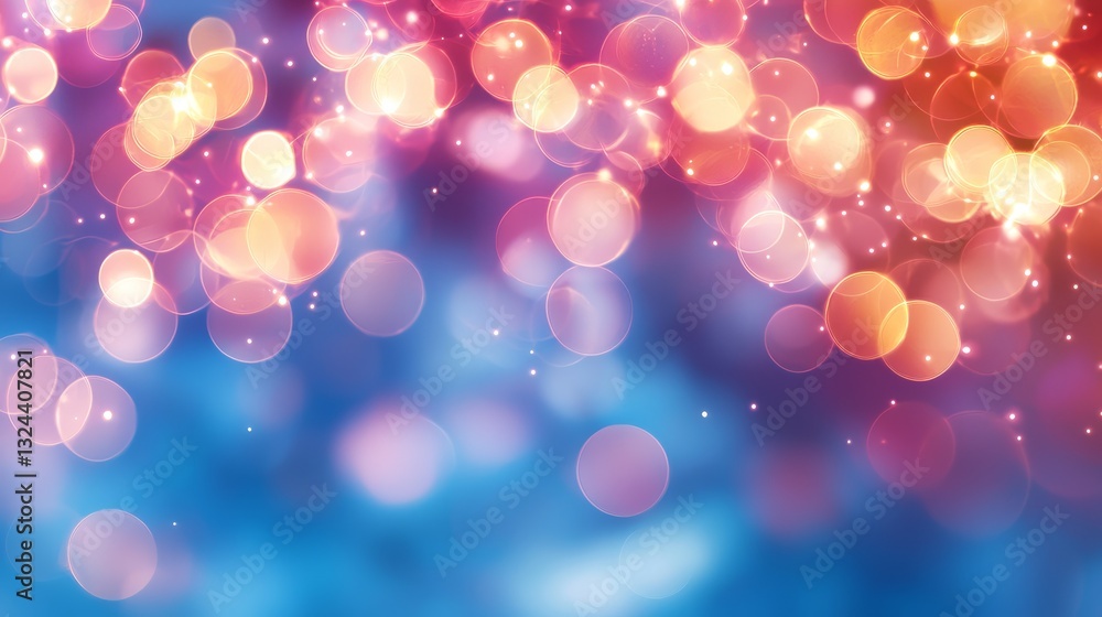 Poster abstract bokeh lights background, glowing and blurred for design projects modern visuals